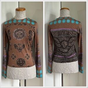 Rare Vintage Issey Miyake Long Sleeve Top sz 3 (Japan) / Medium (US)